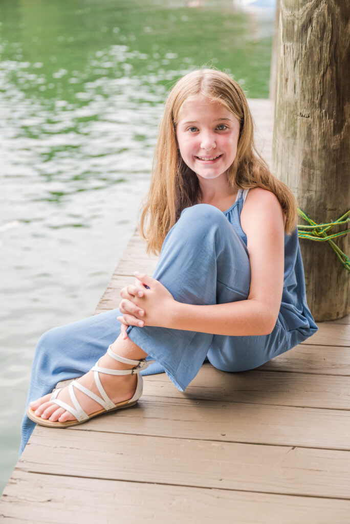 Lakeside Family Photos at Smith Mountain Lake kids portrait