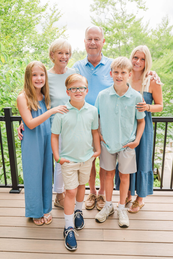 Lakeside Family Photos at Smith Mountain Lake grandparents and grandkids